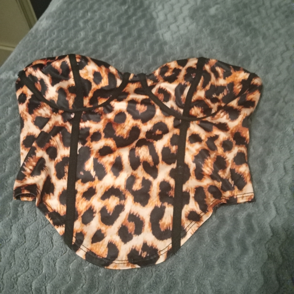 Leopard Print Bustier